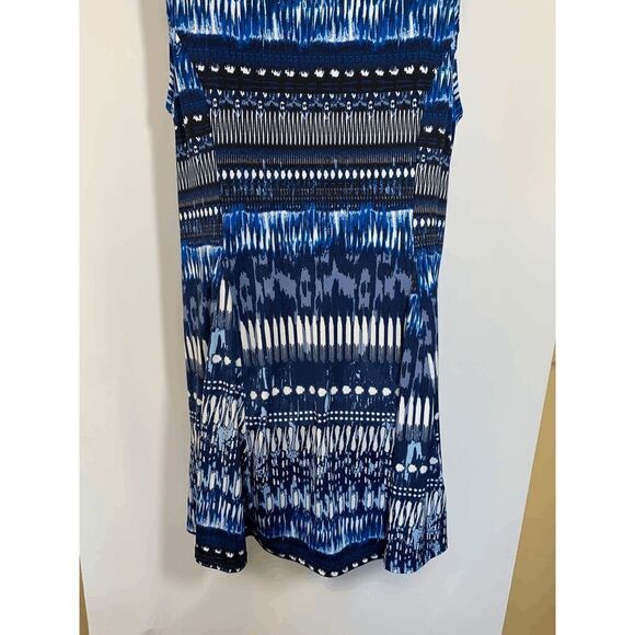 New Directions Womens Midi Dress Sequenced V Neck Sleeveless Blue 2X - Picture 3 of 8